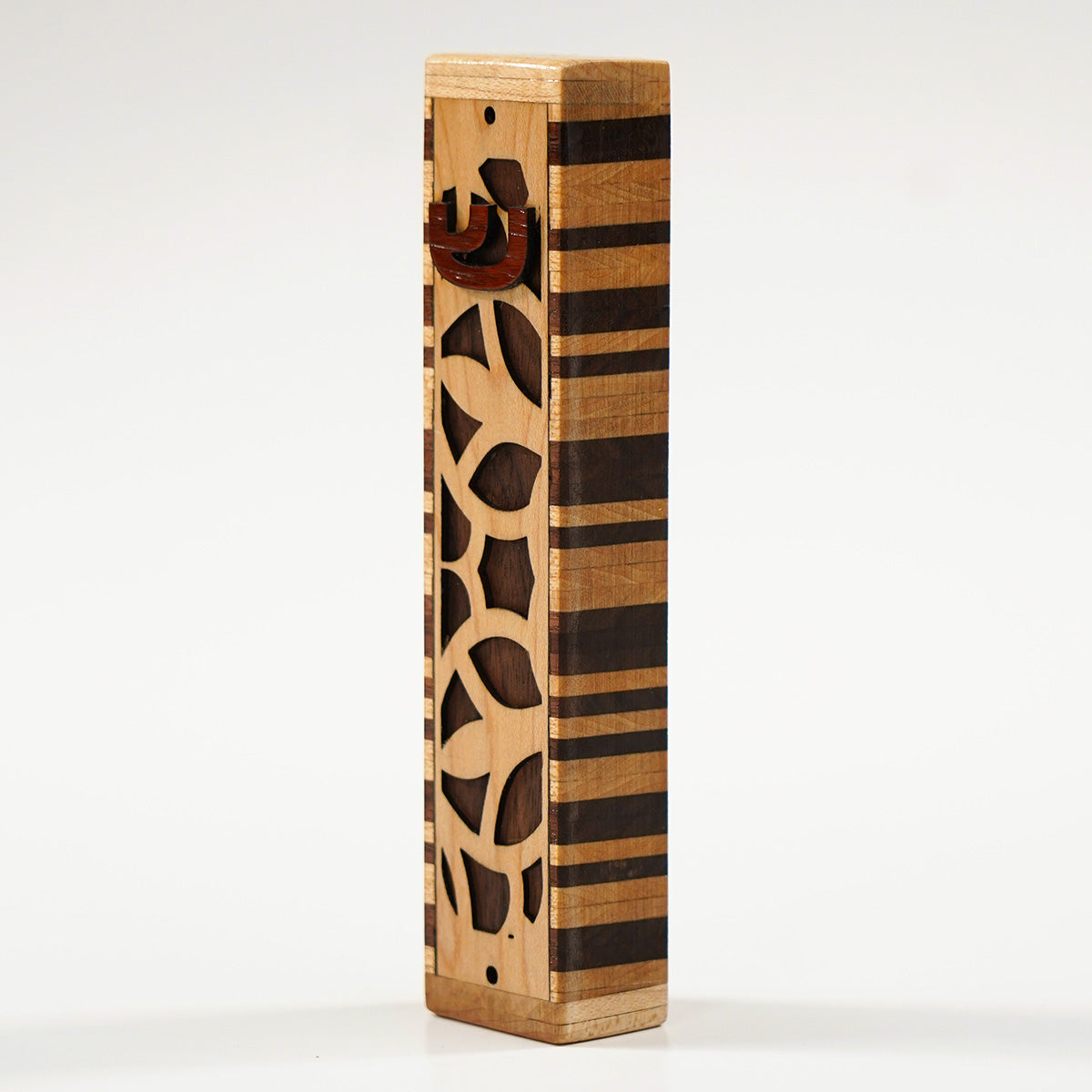 Layered Maple & Walnut Mezuzah